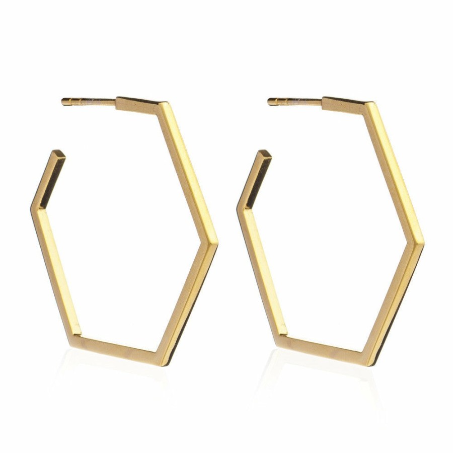 Category Vendor Hoop Earrings | Large Hexagon Hoop Earrings