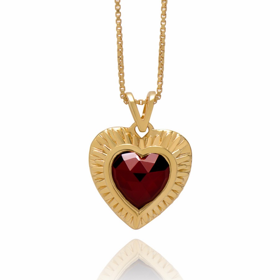 Category Vendor | Styled Electric Love Garnet & Rock 'N' Rolo Chain Layered Necklace Set