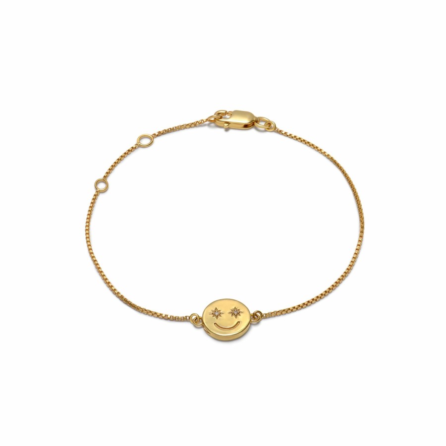 Category Vendor Chain Bracelets | Mini Happy Face Bracelet