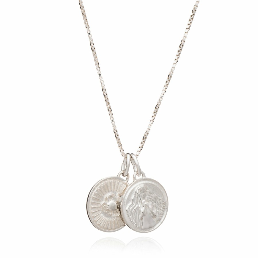 Category Vendor Zodiac Necklaces | Zodiac Art Coin Duo Necklace