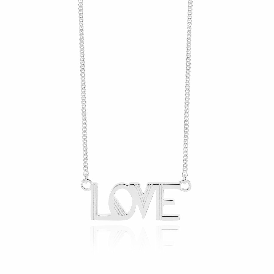 Category Vendor Initial Necklaces | Art Deco Love Necklace