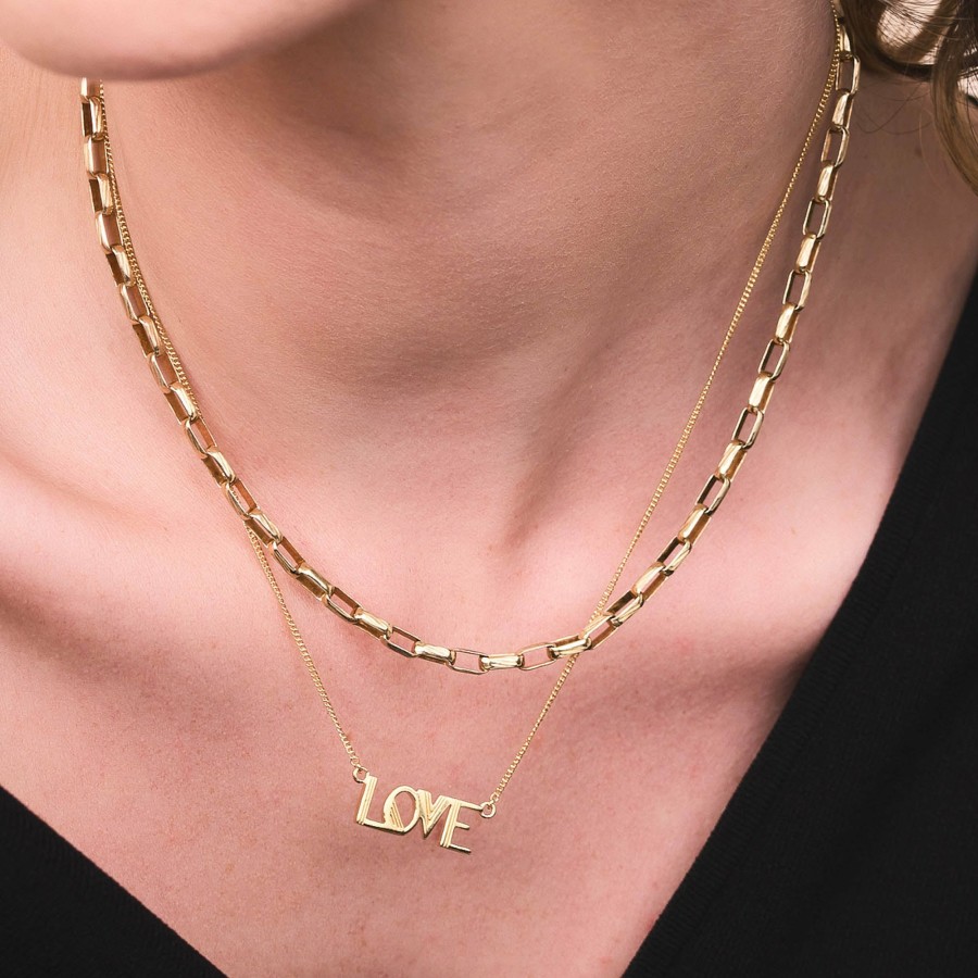 Category Vendor Initial Necklaces | Art Deco Love Necklace