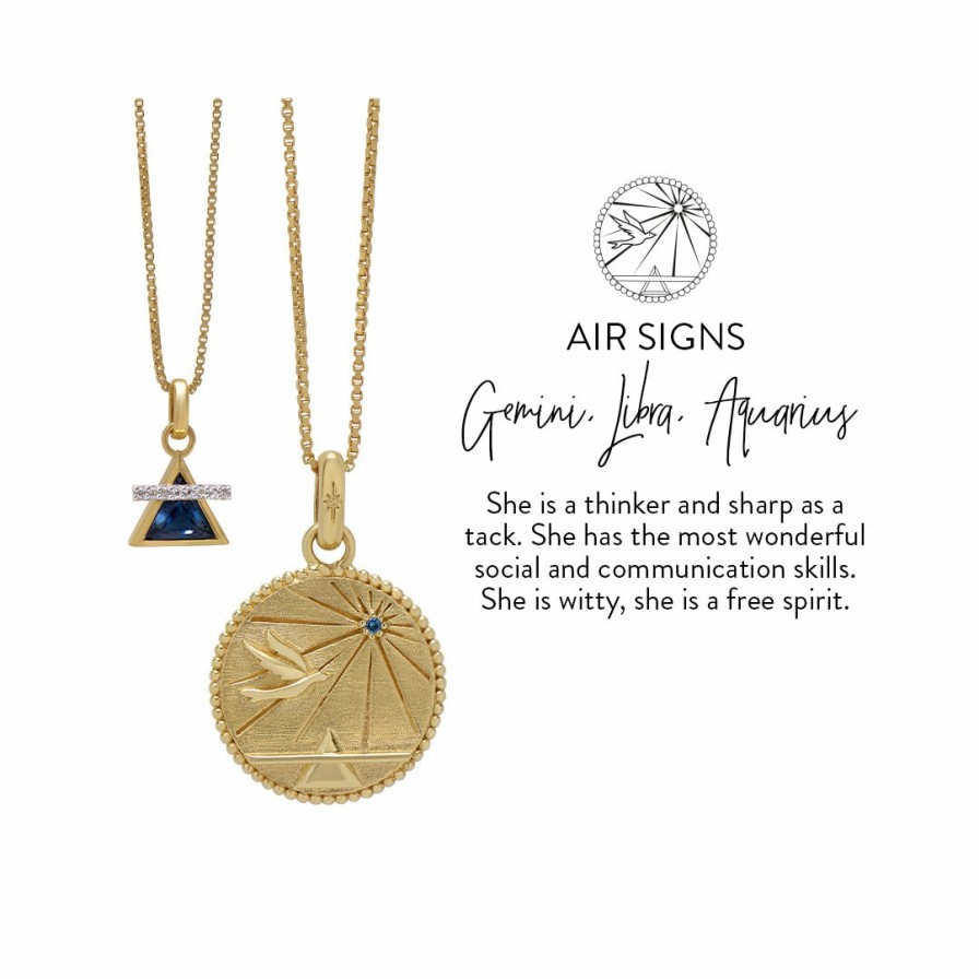 Category Vendor Zodiac Necklaces | Elements Air Art Coin Necklace