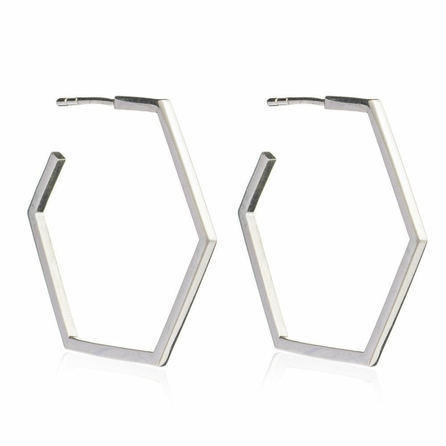 Category Vendor Hoop Earrings | Large Hexagon Hoop Earrings