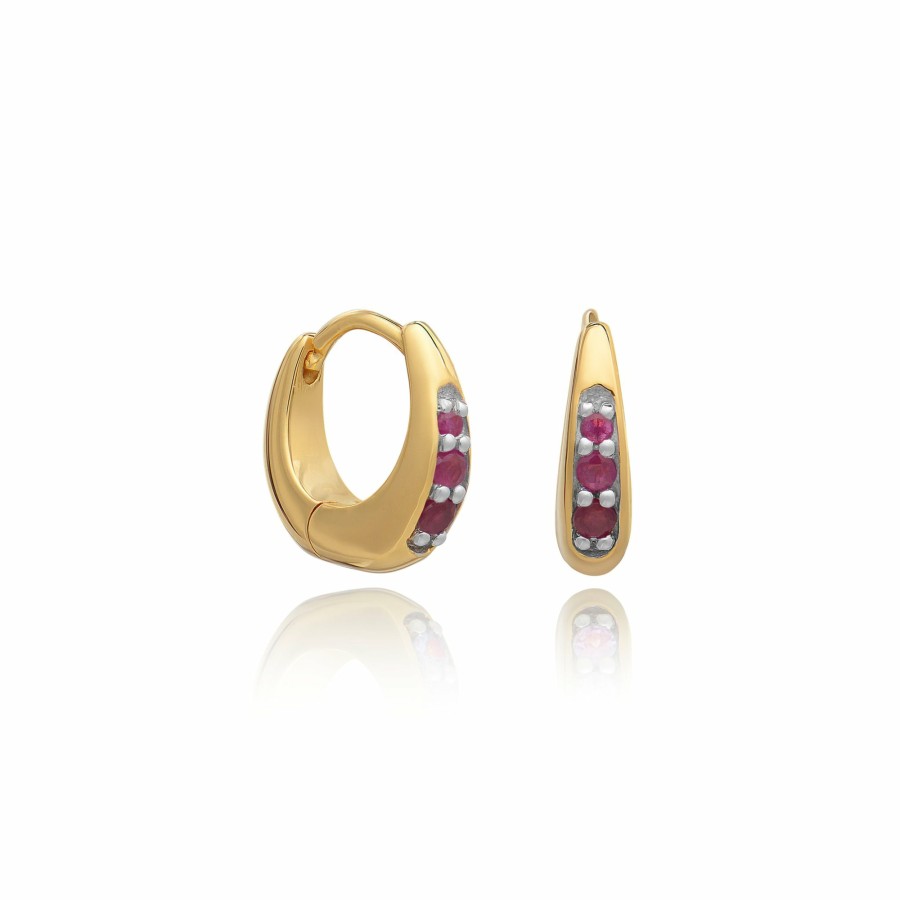 Category Vendor Hoop Earrings | Birthstone Huggie Hoop Earrings