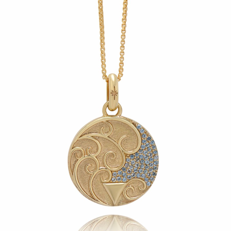 Category Vendor Zodiac Necklaces | Elements Water Art Coin Necklace