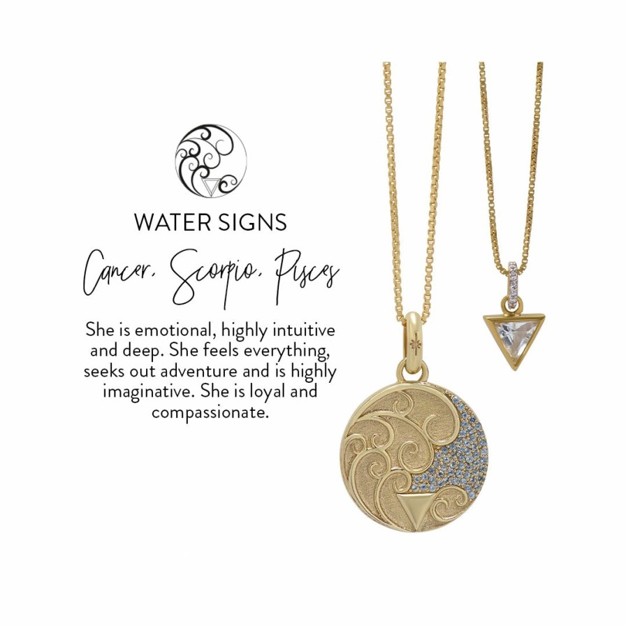 Category Vendor Zodiac Necklaces | Elements Water Art Coin Necklace