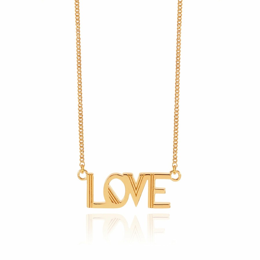 Category Vendor Initial Necklaces | Art Deco Love Necklace