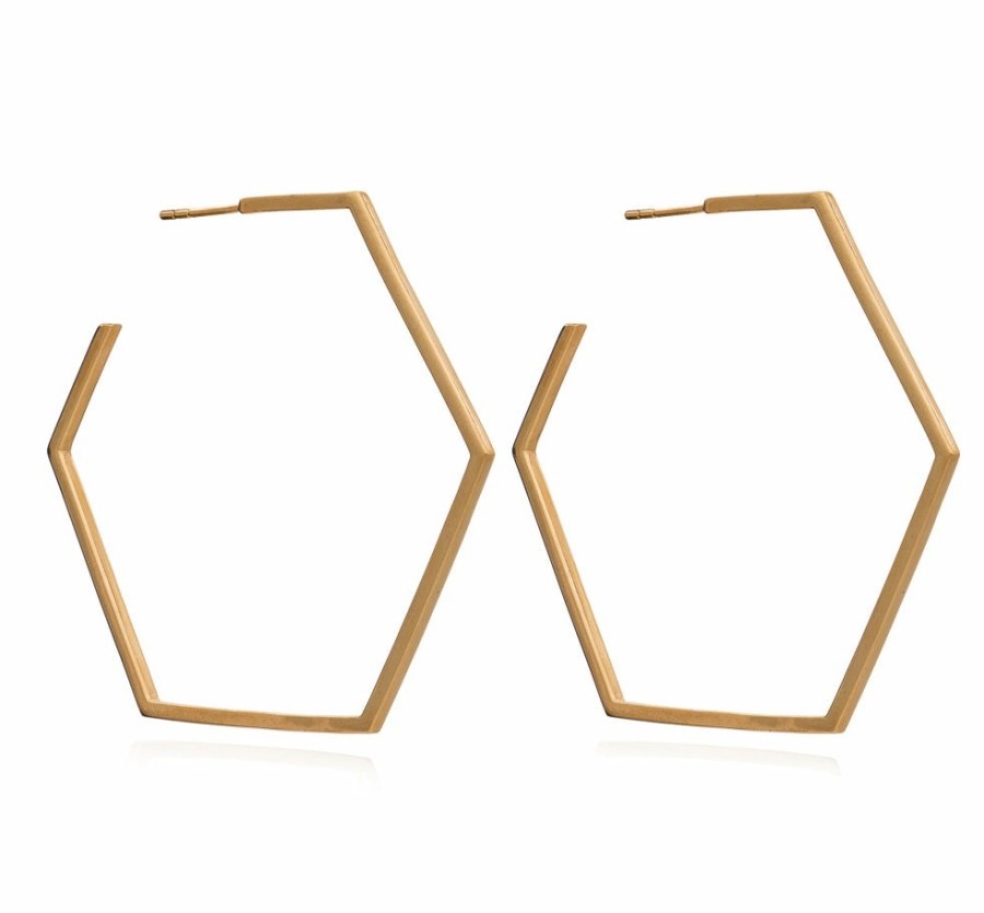 Category Vendor Hoop Earrings | Oversized Hexagon Hoop Earrings